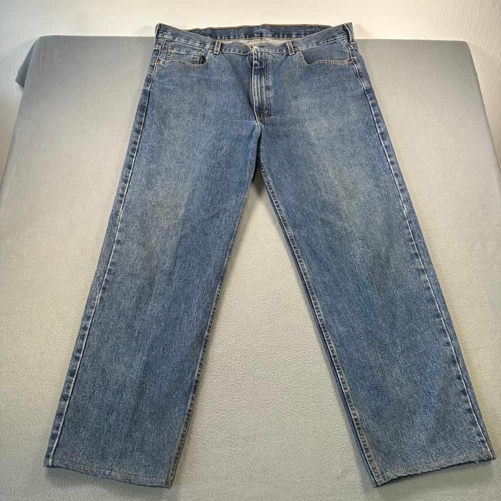 Levis 550 Relaxed Fit Jeans Mens 44x32 Medium Wash Blue Denim 100% Cotton